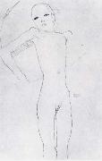 Nude girl Egon Schiele